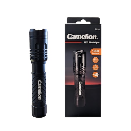 Camelion T258 1000LM LED Flashlight - 3 Lighting Modes T258-6LR03-CBH